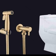 Gold Brushed stainless steel Toilet cleaning Bidet Spray wc Bathroom shower head Douche hand Hose Muslim Sanitary Shattaf  SG9B