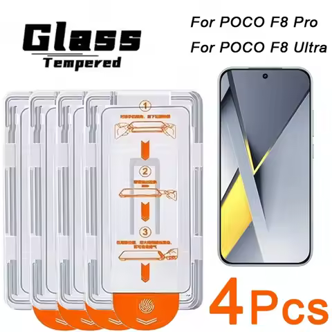 Easy Installation Dust Free Screen Glass For Xiaomi POCO F8 Pro Glass Protector POCO F8 Pro Tempered