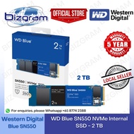 WD Blue SN550 NVMe Internal SSD 2TB Gen3 x4 PCIe 8Gb/s, M.2 2280, 3D NAND, Up to 2,600 MB/s -  WDS20