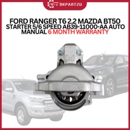 FORD RANGER T6 2.2 MAZDA BT50 STARTER 5/6 SPEED AB39-11000-AA AUTO MANUAL 6 MONTH WARRANTY