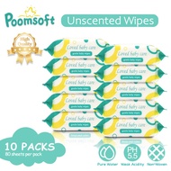 POOMSOFT Non Alcohol Baby Wet Wipes/Wet Tissue (80 Pcs/Pack)