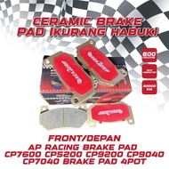 (APF404) FRONT AP RACING BRAKE PAD  CP7600 CP5200 CP9200 CP9040 CP7040 BRAKE PAD 4POT