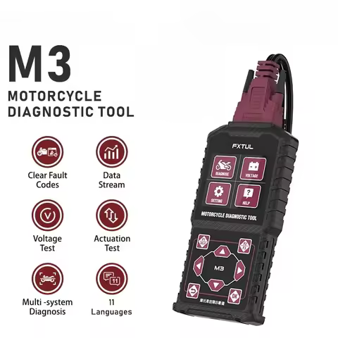 FXTUL M3 Newest STYLE A/B/C Motorcycle Multi-Language Diagnostic Scanning Tool For YAMAHA KYMCO VESP