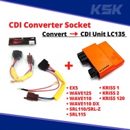 CDI Converter Socket(PNP CDI LC135)(Soket CDI)- EX5/WAVE125/WAVE110/WAVE110 DX/KRISS 1/KRISS 2/KRISS