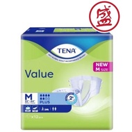 Tena Value Unisex Adult Tape Diapers Size M 12 per pack