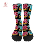 fulaide- Comfortable Sports Socks Bright Color Baseball Socks Mason 67 Colorful Baseball Socks for W