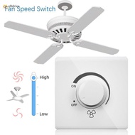 INTOONE Fan Speed Adjuster Wall Switch 86 Type Durable Adjustment Stepless Speed