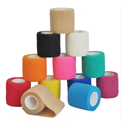 1pc Disposable Self-adhesive Flex Elastic Bandage Tape For Tattoo Handle Grip Tube Wrap Elbow Stick 