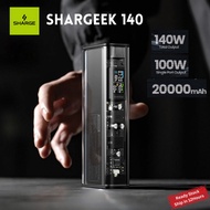 SHARGE Shargeek 140 PowerBank 140W Charger 20000mAh Laptop Power Bank with Smart Display Dual Port