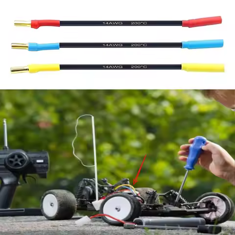 5Pcs 4.0mm Male to Female Banana Plug Gold Bullet Slug Connector Extension Cable 14AWG Banana Plugs 