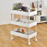 【ikloo】日系典雅三層收納推車(黑白兩色) v