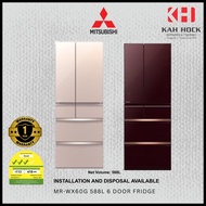 MITSUBISHI MR-WX60G 588L 6 DOOR FRIDGE (3 TICKS) + 1 YEAR WARRANTY *INSTALLATION & DISPOSAL
