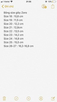 Zara auth Racket Shoes size 21 22 20