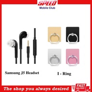 J5 Headset &amp; I - Ring For All Mobiles Model Easy To Hold The Smartphone