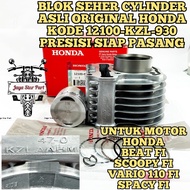 ORI BLOK SEHER SET CYLINDER ASLI ORIGINAL HONDA AHM KODE(12100-KZL-930) BEAT FI/SCOOPY FI/VARIO 110 