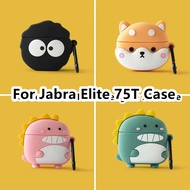 【In Stock】 For Jabra Elite 75T Case  Trendy Cartoon for Jabra Elite 75T Casing Soft Earphone Case Co
