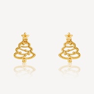 916 Gold Christmas Tree Earring