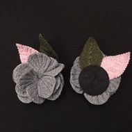 BC0230_1pcs 4.5*6cm Knitted Fabric Leaf Flowers 3D Flowers for Sew,Glue,Craft,DIY,Tailor Accessories