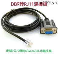 Customized DB9 Pinhole to RJ11 Adapter Cable 4P4C/6P6C/8P8C Serial Port ComRS232 to Crystal Head Cab