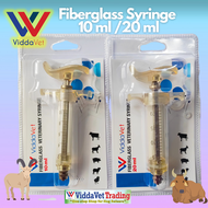 Viddavet 10 ml 20 ml syringe for pig fiberglass clear syringe reusable fiberglass syringe syringe fo