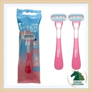 吉列 Gillette Venus 維納斯，熱帶女士除毛刀2支裝，獨立包裝，維納斯小粉刀除毛刀，剃毛刀，2刀架2刀頭，2件裝，女士剃毛刀即棄剃鬚刀，順滑剃毛，內置潤滑凝膠條，舒適滑動技術，吉列原裝正品