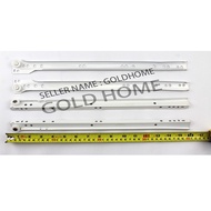 2 Fold 16'' 40cm Drawer Slides Rail (White)