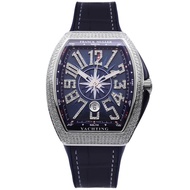 Franck Muller/v45Yacht Ice Blue Surface Fine Steel Rear Diamond-Embedded Automatic Mechanical Men's Full Set