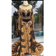 Gaun Kebaya Bludru Pengantin Jawa Modern Mewah