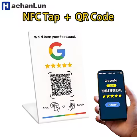 NFC215 Programmable for Google Review Card NFC Station Table 13.56Mhz QR code can be independently s