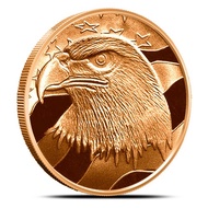 U.S. United States SilverTowne Eagle 1 oz .999 Fine Cu Copper Round Coin (Made in United States) 1oz