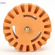 SAIA Decal Remover Eraser Wheel, Knobby Slotted Edge Rubber Rubber Eraser Wheel for Drill, 4 Inch Fo