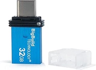 BigBuild Technology 32GB Blue Dual Drive Type C OTG USB Memory Stick Compatible with Xiaomi Poco F2 