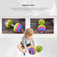 F5【GoS】-Childrens Dumbbell Toy Sensory Training Equipment Childrens Weightlifter Kids Toys Barbell T