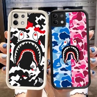 DJ-8 Bape shark Silicone Casing black and white for Xiaomi Redmi Note poco Plus5G 13 Red Note13Pro X