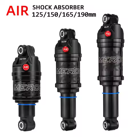 MEROCA MR-2 MTB Bike Air Shock Absorber 125/150/165/190mm Adjustable Air Pressure Aluminum Alloy Bic