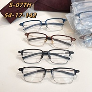 999.9 Glasses S-07TH Pure Titanium Eyebrow Frame Square Fashion Glasses Frame Optical Frame Suitable