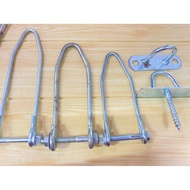 (CEILING FAN HOOK U SHAPE  / Screw Type HOLDER) / BESI PENYANGKUT KIPAS GANTUNG SILING