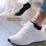 [Ready Stock] 100% Cotton Unisex Socks Men Women Sock Casual Stoking Sekolah Kerja Sarung Kaki Budak Grey/White/Black