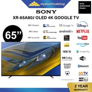 Sony OLED XR-65A80J 65 Inch 4K UHD Android TV Google TV HDR Google Play Store Disney Plus Netflix Youtube Smart TV 65A80J