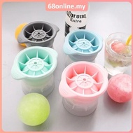 [Johor Seller] Silicone Round Ice Ball Mold Spherical Ice Cube Mould Whiskey Ice Ball Maker Round Ice Box Quick Freezer Handle Kitchenware Utensils Jelly Soap Mold