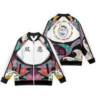 ZJT Tokyo Revengers Smiley  Angry Jacket Coat Anime Cosplay Costume Boys Girls Long Sleeve Top Sport