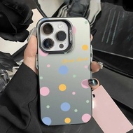 Fashion Colorful Polka Dot Phone Case Compatible For iPhone 16E 16 Pro Max 16 Plus 6 Plus 6S Plus Ha