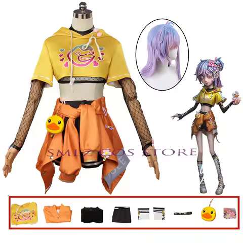 Yellow Duck Perfumer Cosplay Vera Nair Cosplay Game Identity V Costume Buffy Uniform Wig Party Anime