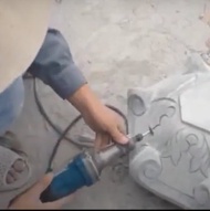 mũi mài phá đá loại lơn 25mm cán 6mm - mũi mài kim cương loại to Hình T béo chuyên khắc mài đá mài n