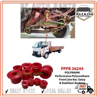POLYMANN HINO DUTRO 300 WU710 FRONT STABILIZER BUSH SET PERFORMANCE POLY LINE BAR SATAY GETAH SWAY R