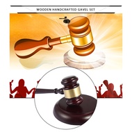 Embrace Authority Elegance: Explore Our Handcrafted Wooden Judge's Gavel and Sound Block Set