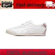 Onitsuka Tiger Mexico 66 White cloud/White men's and women's classic comfortable lightweight running shoes【100% Original 】