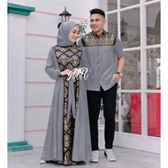 Ready || Cp Irwansyah Batik Gamis Couple Baju Muslim Couple Baju Pesta
