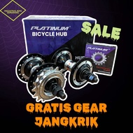 ( GRATIS FREEWHEEL 16T ) Hub Freehub Sepeda BMX Fixie Seli Bos Tromol Haro Gir Gear Jangkrik Hubs