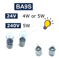 BA9S 24V 4W 5W 240V 5W 9mm Single Contact Filament Bulb Indicator Light